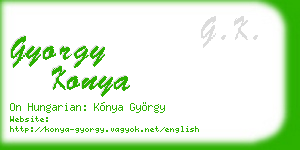 gyorgy konya business card